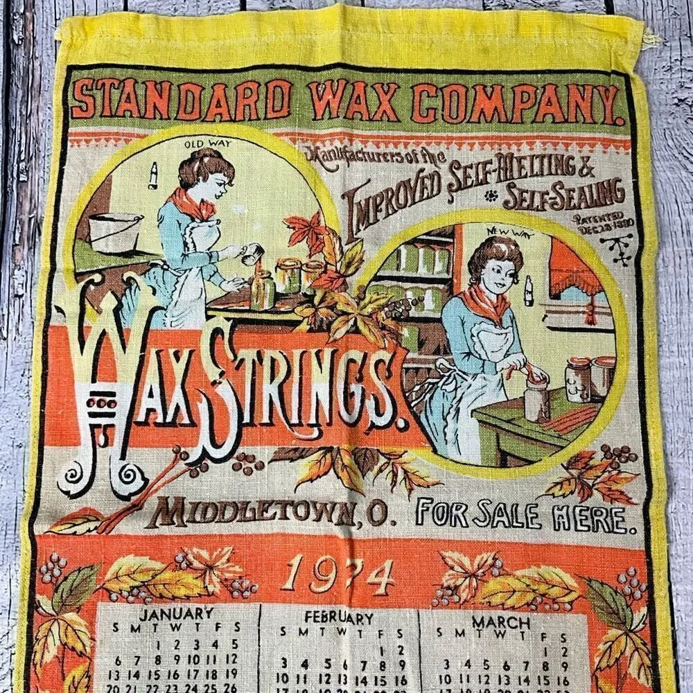Vintage 1974 calendar